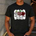 Teach Love Inspire Pre-k Teacher Apple Leopard Red Plain Men's Casual T-Shirt Dark Grey