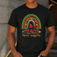 Teach Love Inspire Rainbow Leopard Cheetah Print Teacher Men's Casual T-Shirt Dark Grey Teach Love Inspire Rainbow Leopard Cheetah Print Teacher Men's Casual T-Shirt Dark Grey