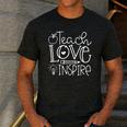 Teach Love Inspire Retro Teacher Kids Back To School Men's Casual T-Shirt Dark Grey Teach Love Inspire Retro Teacher Kids Back To School Men's Casual T-Shirt Dark Grey