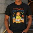 I Teach In My Pajamas Crayon Home School Teacher PJs Men's Casual T-Shirt Dark Grey I Teach In My Pajamas Crayon Home School Teacher PJs Men's Casual T-Shirt Dark Grey