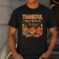 Teach Thanksgiving Teacher Thankful For My Preschool Turkeys Men's Casual T-Shirt Dark Grey