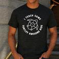 I Teach Some Turtley Awesome Kids Teacher Turtle Pun Men's Casual T-Shirt Dark Grey