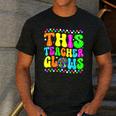 This Teacher 80s 90s Teachers's Day Glows Last Day Of School Men's Casual T-Shirt Dark Grey This Teacher 80s 90s Teachers's Day Glows Last Day Of School Men's Casual T-Shirt Dark Grey