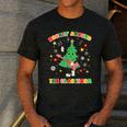 Teacher Christmas Shirts Pajama Matching Rockin' Around The Classroom -Adult Short Sleeve Small Modern Festive Christmas Teacher Xmas Vibes T-Shirt Men's Casual T-Shirt Dark Grey