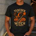 Teacher By Day Witch By Night Halloween Teacher Witch Men's Casual T-Shirt Dark Grey Teacher By Day Witch By Night Halloween Teacher Witch Men's Casual T-Shirt Dark Grey
