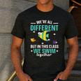 Teacher We All Different But In This Class We Swim Together Men's Casual T-Shirt Dark Grey Teacher We All Different But In This Class We Swim Together Men's Casual T-Shirt Dark Grey