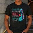 Teacher Dinosaurs Didnt Read Look What Happened Book Reading Men's Casual T-Shirt Dark Grey Teacher Dinosaurs Didnt Read Look What Happened Book Reading Men's Casual T-Shirt Dark Grey