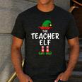 The Teacher Elf Matching Family Christmas Men's Casual T-Shirt Dark Grey