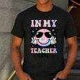 In My Teacher Era Groovy Tie Dye Back To School Cute Teacher Men's Casual T-Shirt Dark Grey In My Teacher Era Groovy Tie Dye Back To School Cute Teacher Men's Casual T-Shirt Dark Grey