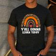Teacher First Day Of School Y'All Gonna Learn Today Men's Casual T-Shirt Dark Grey