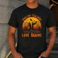 Teacher Halloween All English Teachers Love Brains Men's Casual T-Shirt Dark Grey