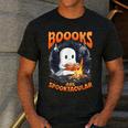 Teacher Halloween Ghost Reading Book Animal Boooks Are Men's Casual T-Shirt Dark Grey