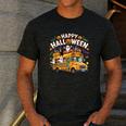 Teacher Halloween School Bus Driver Cute Ghost Witch Party Men's Casual T-Shirt Dark Grey Teacher Halloween School Bus Driver Cute Ghost Witch Party Men's Casual T-Shirt Dark Grey