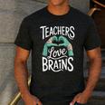 Teacher Halloween Shirt Women Men Teachers Love Brains Men's Casual T-Shirt Dark Grey Teacher Halloween Shirt Women Men Teachers Love Brains Men's Casual T-Shirt Dark Grey