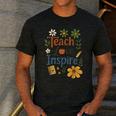 Teacher Inspire Love Men's Casual T-Shirt Dark Grey Teacher Inspire Love Men's Casual T-Shirt Dark Grey