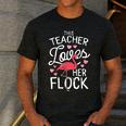 This Teacher Loves Her Flock Flamingo Teacher Class Men's Casual T-Shirt Dark Grey This Teacher Loves Her Flock Flamingo Teacher Class Men's Casual T-Shirt Dark Grey