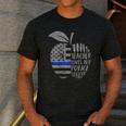 This Teacher Loves Her Police Officer Wife Saying Men's Casual T-Shirt Dark Grey