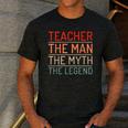 Teacher The Man The Myth The Legend School Holiday Teacher Men's Casual T-Shirt Dark Grey