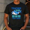 Teacher Shark Do Your Work Men's Casual T-Shirt Dark Grey