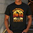 Teacher Shirts Halloween All Teachers Love Brains Men's Casual T-Shirt Dark Grey Teacher Shirts Halloween All Teachers Love Brains Men's Casual T-Shirt Dark Grey