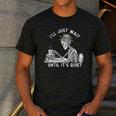 Teacher Skeleton Messy Bun I'Ll Just Wait Until Its Quiet Men's Casual T-Shirt Dark Grey