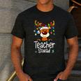 Teacher Squad Red Plaid Rudolph Reindeer Christmas Men's Casual T-Shirt Dark Grey Teacher Squad Red Plaid Rudolph Reindeer Christmas Men's Casual T-Shirt Dark Grey