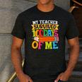 My Teacher Survived 100 Days Of Me 100th Day Of School Kids Men's Casual T-Shirt Dark Grey My Teacher Survived 100 Days Of Me 100th Day Of School Kids Men's Casual T-Shirt Dark Grey