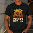 Teacher All Teachers Love Brains Halloween Men's Casual T-Shirt Dark Grey Teacher All Teachers Love Brains Halloween Men's Casual T-Shirt Dark Grey