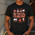 Teacher Thanksgiving Shirt Women One Thankful Teacher Fall Men's Casual T-Shirt Dark Grey