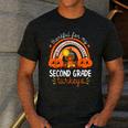 Teacher Thanksgiving Thankful For My Second Grade Turkeys Men's Casual T-Shirt Dark Grey