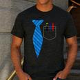 Teacher Tie & Pocket Protector Costume School Men's Casual T-Shirt Dark Grey
