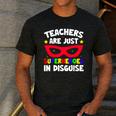 Teachers Are Just Superheroes In Disguise School Men's Casual T-Shirt Dark Grey