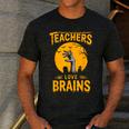 Teachers Love Brains Shirt Men Women Halloween Teacher Men's Casual T-Shirt Dark Grey Teachers Love Brains Shirt Men Women Halloween Teacher Men's Casual T-Shirt Dark Grey