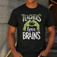 Teachers Love Zombie Teacher Halloween Fun Men's Casual T-Shirt Dark Grey
