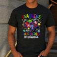 Teachers Are Superheroes Back To School Men's Casual T-Shirt Dark Grey
