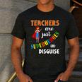 Teachers Are Superheroes Graduation School Teachers Men's Casual T-Shirt Dark Grey