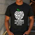 Teachers Are Worth It Red For Ed Men's Casual T-Shirt Dark Grey Teachers Are Worth It Red For Ed Men's Casual T-Shirt Dark Grey