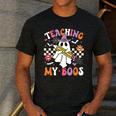 Teaching My Boos Ghost Teacher Cute Groovy Halloween Teacher Men's Casual T-Shirt Dark Grey Teaching My Boos Ghost Teacher Cute Groovy Halloween Teacher Men's Casual T-Shirt Dark Grey