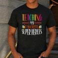 Teaching My Favorite Superheros Men Women SPED Teacher Men's Casual T-Shirt Dark Grey Teaching My Favorite Superheros Men Women SPED Teacher Men's Casual T-Shirt Dark Grey