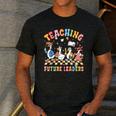 Teaching Future Leaders Teacher Back To School Cute Goose Men's Casual T-Shirt Dark Grey Teaching Future Leaders Teacher Back To School Cute Goose Men's Casual T-Shirt Dark Grey