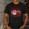 Teaching Is My Jam Cute Strawberry For Women Teachers Men's Casual T-Shirt Dark Grey