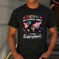 Teaching Multilingual Minds Learners English ESL Teacher Men's Casual T-Shirt Dark Grey