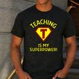 Teaching Is My Superpower Fun Elementary Teacher 1st Grade Men's Casual T-Shirt Dark Grey Teaching Is My Superpower Fun Elementary Teacher 1st Grade Men's Casual T-Shirt Dark Grey