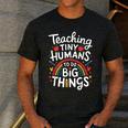 Teaching Tiny Humans Big Things I Teacher Men's Casual T-Shirt Dark Grey Teaching Tiny Humans Big Things I Teacher Men's Casual T-Shirt Dark Grey
