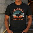 Teaching Is A Walk In The Park Teacher T-Rex Retro Men's Casual T-Shirt Dark Grey Teaching Is A Walk In The Park Teacher T-Rex Retro Men's Casual T-Shirt Dark Grey