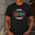 Team Second Grade Teacher Back To School 2nd Grade Squad Men's Casual T-Shirt Dark Grey