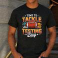 Test Day State Football Tackle Testing Day Sports Teacher Men's Casual T-Shirt Dark Grey