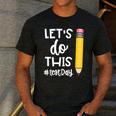 Lets Do This Test Day State Testing Teacher Motivational Men's Casual T-Shirt Dark Grey