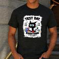 Test Day Stressed Cat Teacher Student Kids Testing Day Men's Casual T-Shirt Dark Grey Test Day Stressed Cat Teacher Student Kids Testing Day Men's Casual T-Shirt Dark Grey
