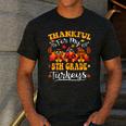 Thankful For My 5th Grade Turkeys Thanksgiving Teacher Fall Men's Casual T-Shirt Dark Grey Thankful For My 5th Grade Turkeys Thanksgiving Teacher Fall Men's Casual T-Shirt Dark Grey